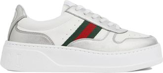 Gucci Schoenen, Dames, Grijs, 37 1/2 EU, Leer, Chunky Sneaker