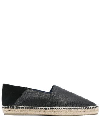 Castaner Black Leather Espadrilles