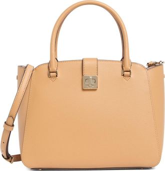Kate Spade New York phoebe refined grained leather top handle bag in Tiramisu Mousse at Nordstrom Rack