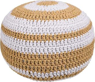 Wanderlust Deco Wanderlust Deco - Puff De Algod&oacute;n Trenzado Marr&oacute;n 45x45x30