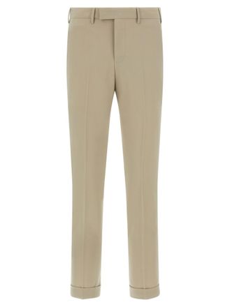 Pantaloni Torino Beige Slim Flat Front Pants
