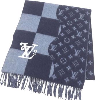 Louis Vuitton Pre-owned Scarves, male, Blue, Size: ONE SIZE Pre-owned Stole