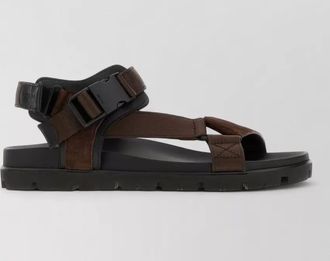 Prada suede and fabric slides
