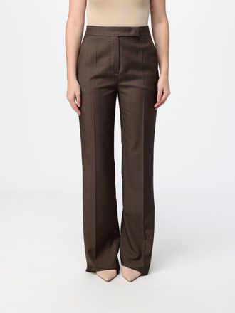 Max Mara Pantaloni sartoriali straight in misto lino a vita media