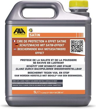 Fila Cera Protectora Satin Satin Para Pavimentos Interiores / 5 L / Cera