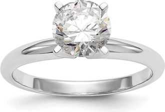 Diamond2Deal 14k White Gold Lab Grown Diamond Wedding Band Ring 1/2Ct Clarity- VS Color- G-H