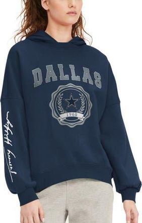 Tommy Hilfiger Womens Tommy Hilfiger Navy Dallas Cowboys Becca Dropped Shoulders Pullover Hoodie at Nordstrom, Size Xx-Large