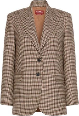 Max Mara MST Salice Blazer - Dames - Blazers - Bruin - S - Wol - Jassen