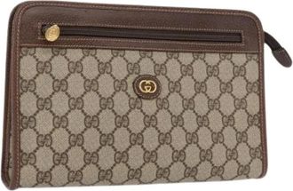 Gucci Pre-owned Clutches, female, Beige, Size: ONE SIZE Pre-owned Plastic Clutch