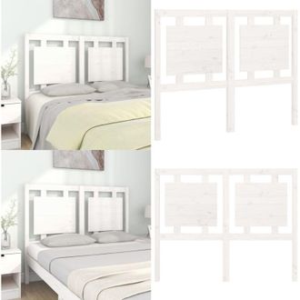 vidaXL Testiera per Letto Bianca 125,5x4x100 cm Legno Massello di Pino - Testiera in legno massello - Testiera in pino
