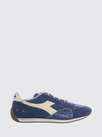 Diadora Equipe Suede and Canvas Trainers with Logo
