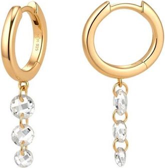 Made by Mary Dew Drop Floating Hoop Earrings in Gold Vermeil at Nordstrom