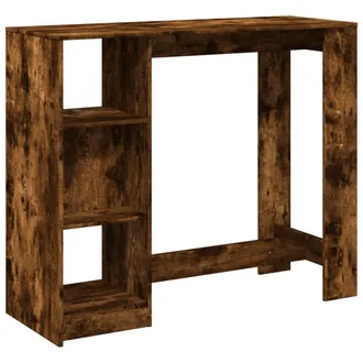 vidaXL Tavolo Bar Con Ripiano Rovere Fumo 124x46x103,5 Cm Multistrato - Vidaxl