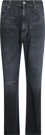 Maison Margiela Dark-Wash Five-Pocket Distressed Jeans