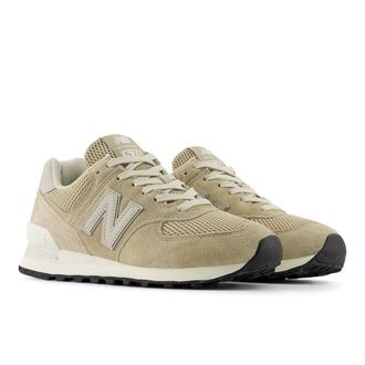 New Balance Sneaker NEW BALANCE 574, Damen, Gr. 36,5, beige, Leder, Synthetik, Textil, Schuhe Sneaker