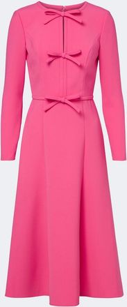 Carolina Herrera Bow-detail cr&ecirc;pe midi dress