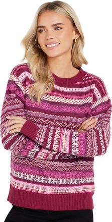 M&Co Petites Petite Fairisle Jumper - Womens Pink