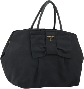 Prada Pre-owned Handbags, female, Black, Size: ONE SIZE Pre-owned Vintage Nylon Handbag
