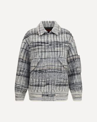 Missoni Oversized check wool-blend Bomber Jacket Female XS