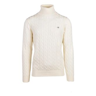 GANT Dolcevita Trecce - Heren - Truien - Beige - Maat: XL Katoen