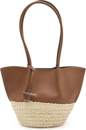 Tod's Borsa tote con ciondolo T Timeless - Marrone
