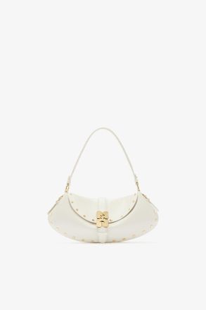 Ganni White B-Kat Bag Studs in