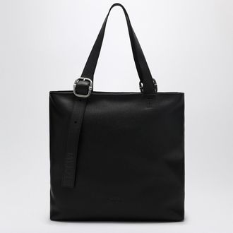 Loewe Loop Zip Tote bag in soft black leather
