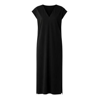 Max Mara Midi Dresses, female, Black, Size: XL Milano Knit Jersey Dress
