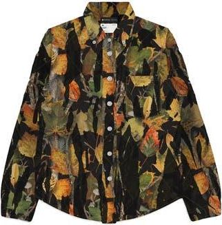 Purple Quilted Long Sleeve Button-Down Shirt in Drip Camo at Nordstrom Rack, Size X-Small