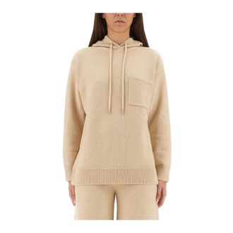 Max Mara Luxe Truien Trui - Dames - Ronde hals truien - Beige - M - Truien & Vesten
