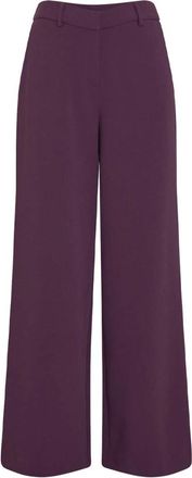 Moss Copenhagen Michelle HW Wide Pants - Dames - Broeken - Paars - Maat: L Viscose