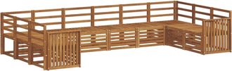 vidaXL Conjunto De Sof&aacute;s De Exterior 10 Uds. Natural Vidaxl