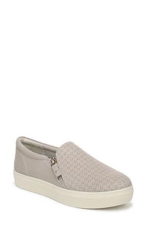 Dr. Scholls Madison Side Zip Slip-On Sneaker in Oyster Grey Fabric at Nordstrom Rack, Size 9.5