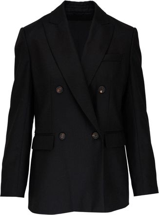 Brunello Cucinelli wool-cashmere blazer - women - Virgin Wool/Cashmere - 40 - Black
