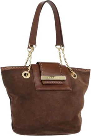 Celine Pre-owned Shoulder Bags, female, Brown, Size: ONE SIZE Pre-owned Vintage Tote Bag