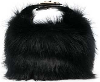 Valentino Garavani The Bold Edition VLogo Mini Bag - Womens - Calf Leather/Lamb Fur