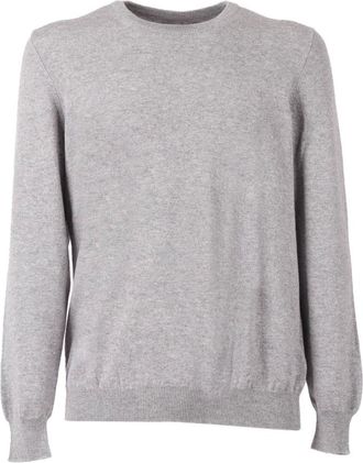 Fedeli Cashmere Knitwear, male, Gray, Size: 2XL Maglia Girocollo
