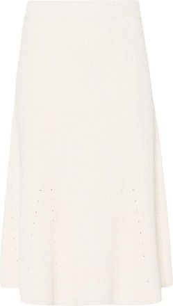 Joseph Witte Linnenmix Casual Rok - Dames - Midirokken - Wit - L - Linnen - Rokken