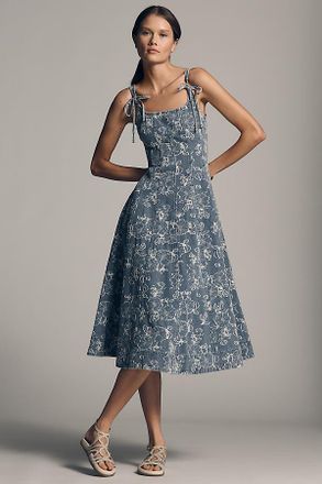 En Saison Opal Square-Neck Midi Dress