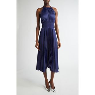 A.L.C. Renzo Pleated Midi Dress in Riviera at Nordstrom Rack, Size 00