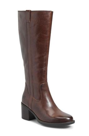 B&oslash;rn Harding Knee High Boot in Brown Leather at Nordstrom, Size 8.5