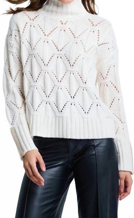 Lisa Todd Stand Out Sweater In Winter White