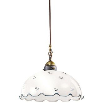 Kolarz Kolarz Nonna - L&aacute;mpara Colgante De C&uacute;pula De Vidrio Estilo Caba&ntilde;a, Lat&oacute;n Envejecido Mate, 1x E27