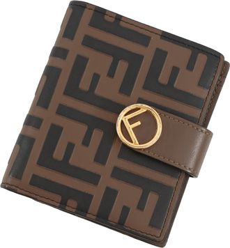 Fendi Zucca Brown Leather Wallet (Bi-Fold) (Pre-Owned)