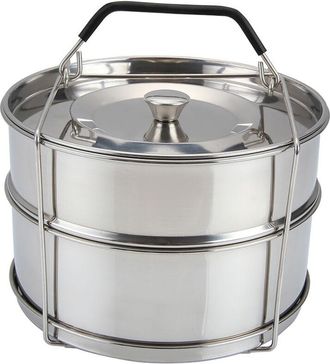 OEM Bolsas De Vapor Apilables, Bolsas De Vapor De Acero Inoxidable De Doble Pared Con Asas Y Tapas, Accesorios Para Olla A Presi&oacute;n De 6/8 Cuartos Para Hor