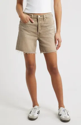 Levi's 501 High Waist Mid Thigh Denim Cutoff Shorts in Chipped Winter Twig at Nordstrom, Size 24