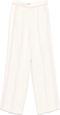 Fendi Panelled Wide-Leg Trousers - Womens - Silk/Wool