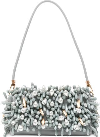 Cult Gaia Borsa a spalla Perla con perline - Grigio