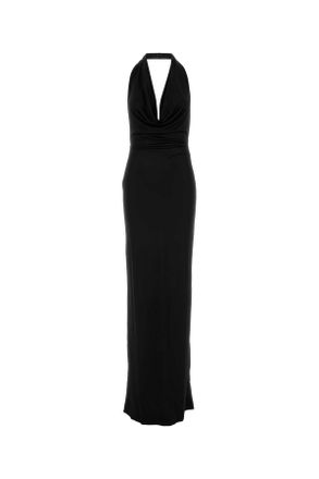 Dsquared2 Black Jersey Long Dress
