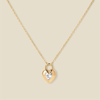 Made by Mary CZ Heart Pendant Necklace